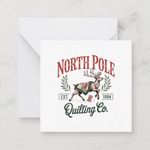 North Pole Quilting Funny Quilting Sewing Lover Card