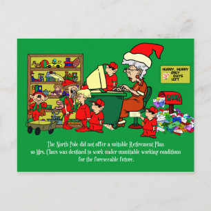 North Pole Retirement Postcard