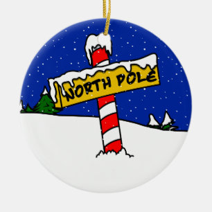 North Pole Round Ornament