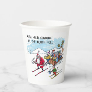 North Pole Rush Hour paper cups