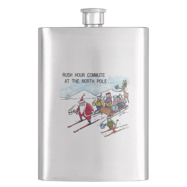 North Pole Rush Hour stainless steel flask (Front)
