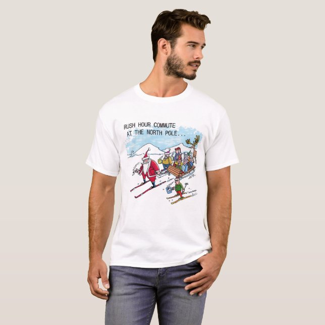 North Pole Rush Hour white T-shirt (Front Full)