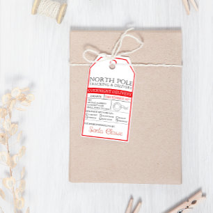 North Pole Santa Claus Delivery Christmas Gift Tags