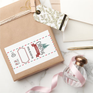 North Pole Santa Delivery Christmas Gift Tag Kids