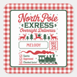 North Pole Santa express delivery played Square Sticker