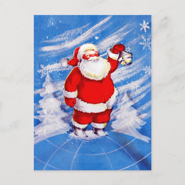North Pole Santa Holiday Postcard (Front)