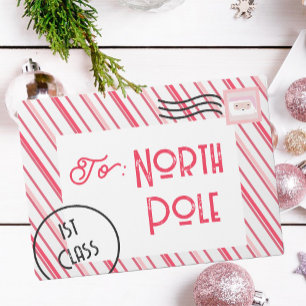 North Pole Santa Letter Kids Christmas Envelope