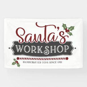 North Pole Santa's workshop Christmas Banner