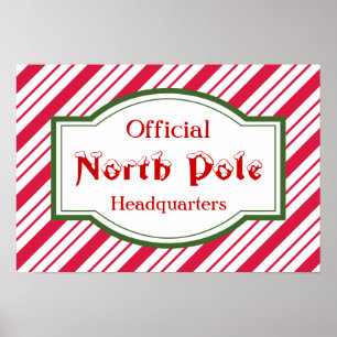 North Pole Sign Poster