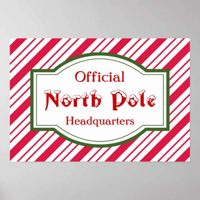 North Pole Sign Poster (Front)