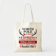 North Pole Special Delivery Christmas Gift Tote Ba