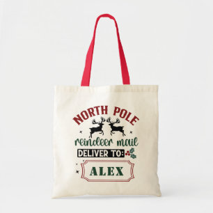 North Pole Special Delivery Christmas Santa Sack Tote Bag