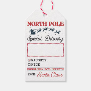 North Pole Special Delivery   Gift Tags