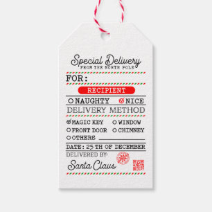 North Pole Special Delivery   Gift Tags
