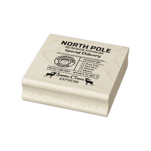 North Pole Special Delivery Rubber Stamp