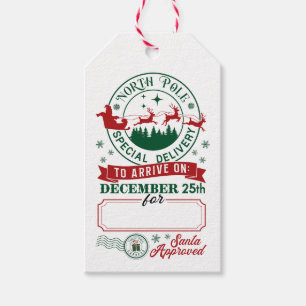 North Pole Special Delivery Santa Approved Gift Tags