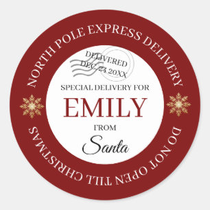 North Pole Special Delivery Stickers