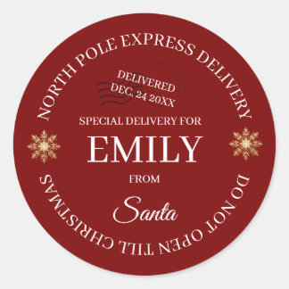 North Pole Special Delivery Stickers