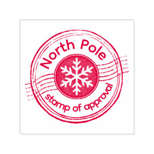 North Pole Stamp of Approval   Wood Art Stamp