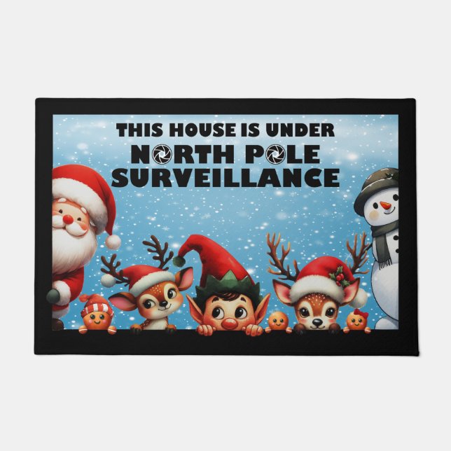 North Pole Surveillance Doormat (Front)