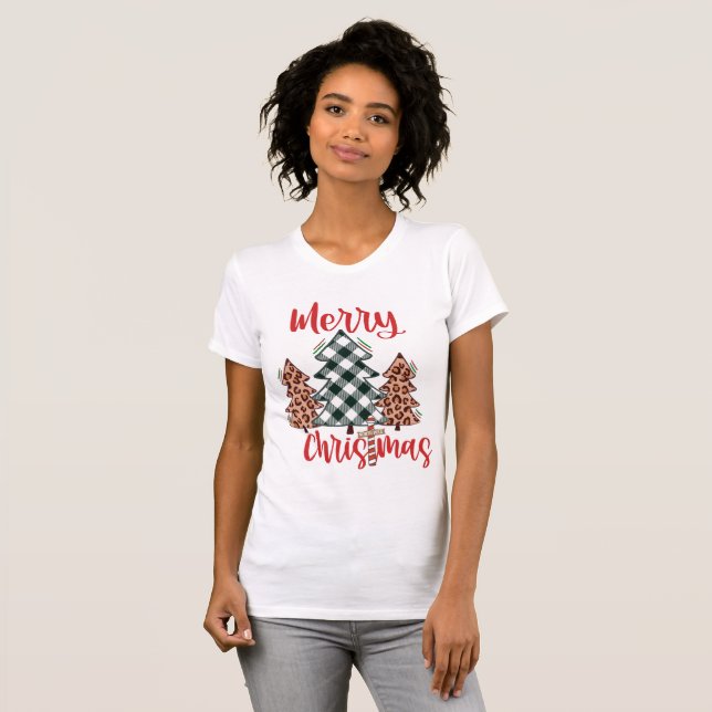 North Pole T-Shirt - Whimsical Tree Design (Front Full)