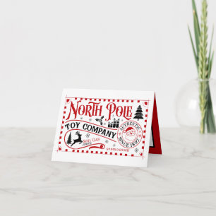 North Pole Toy Company customisable Holiday Card