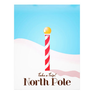North Pole travel poster