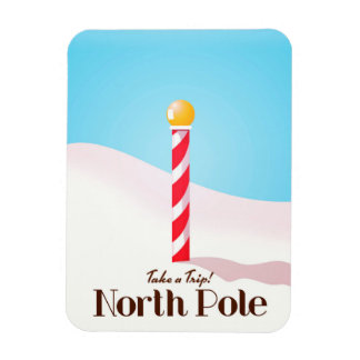 North Pole travel poster Magnet