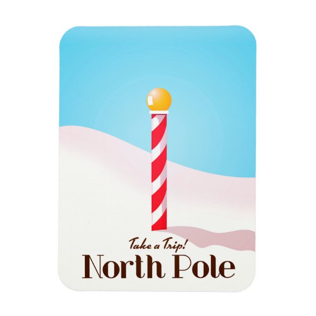 North Pole travel poster Magnet (Vertical)