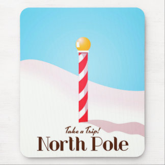 North Pole travel poster Mouse Mat