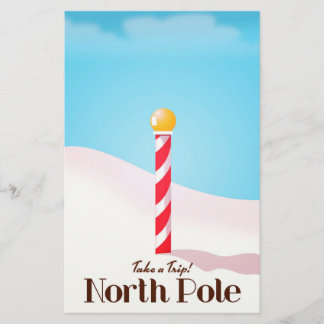 North Pole travel poster Stationery