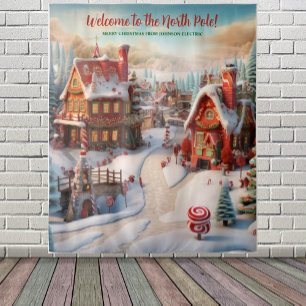 North Pole Village and Santas Workshop Tapestry