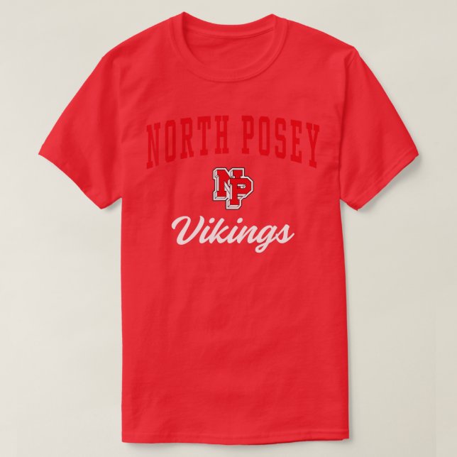 North Posey High School Vikings  T-Shirt (Design Front)