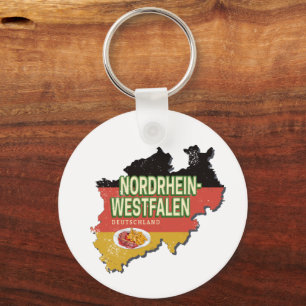 North Rhine Westphalia Germany Retro NRW Souvenir Key Ring