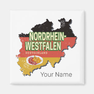 North Rhine Westphalia Germany Retro NRW Souvenir Magnet