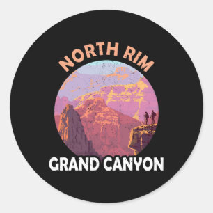 North Rim Grand Canyon I Hiked The Grand Canyon Ou Classic Round Sticker