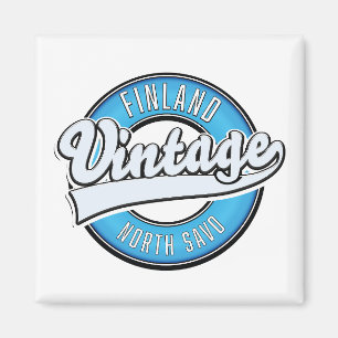 north savo finland vintage style logo magnet