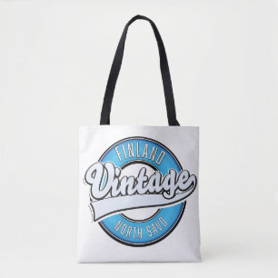north savo finland vintage style logo tote bag