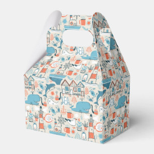 North Sea Cute Doodle Pattern Favour Box