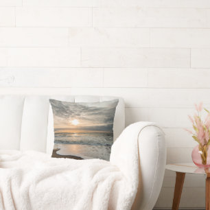 North Sea, Denmark picturesque sunset, Cushion