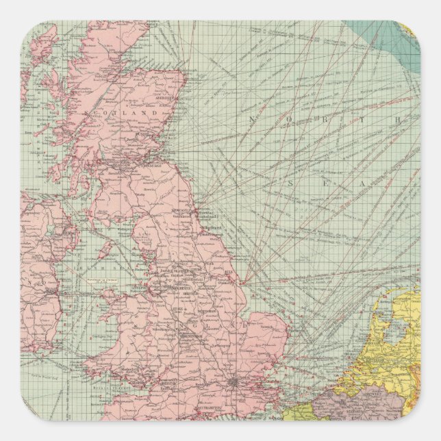 North Sea Square Sticker (Front)