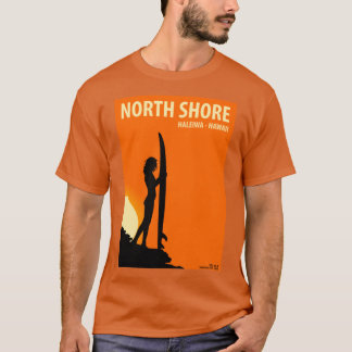 North Shore Haleiwa Hawaii Vintage Retro Surf USA T-Shirt