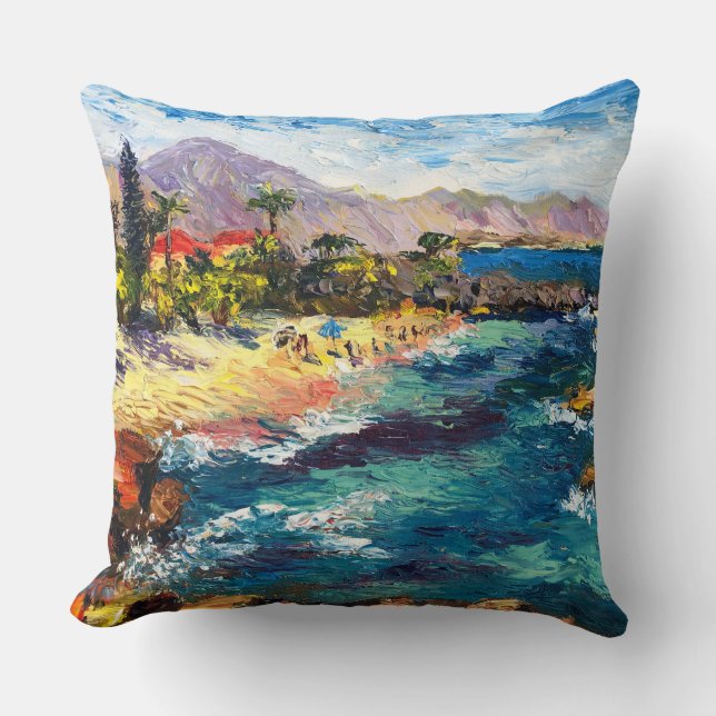North Shore Hawaii 3 tables pillow (Front)