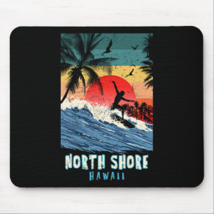 North Shore Hawaii Beach Surfing Vintage Retro Pal Mouse Mat