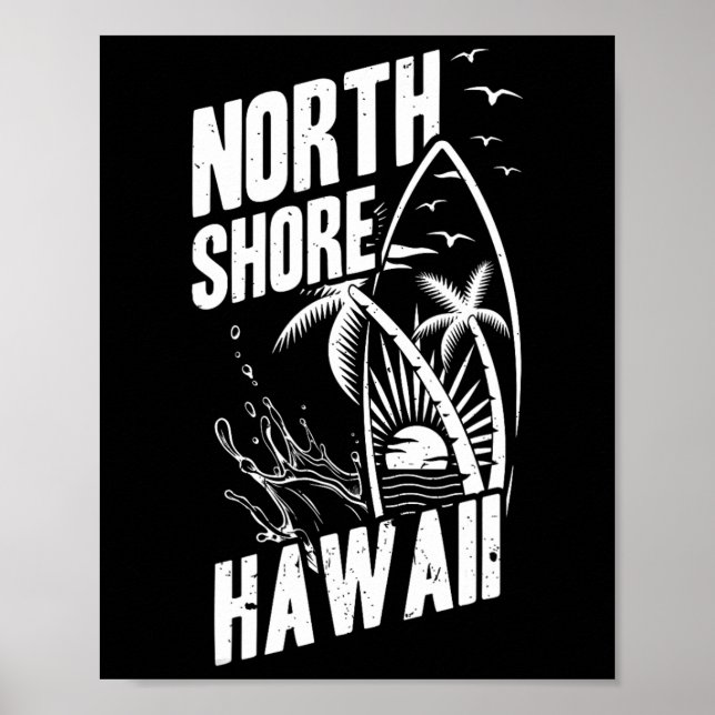 North Shore Hawaii Surfing _1  Poster (Front)
