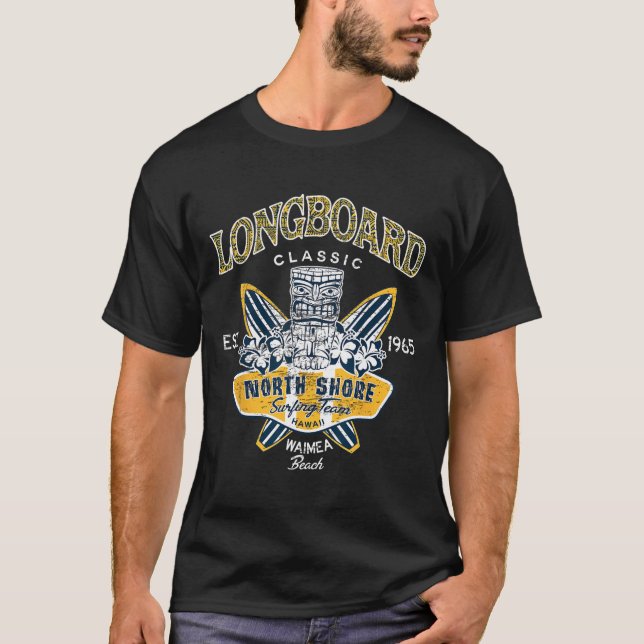 North Shore Hawaii Surfing Team Tee Longboard Clic (Front)
