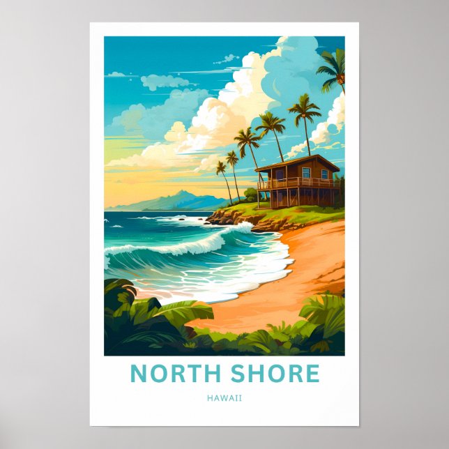 North Shore Hawaii Travel Print (Front)