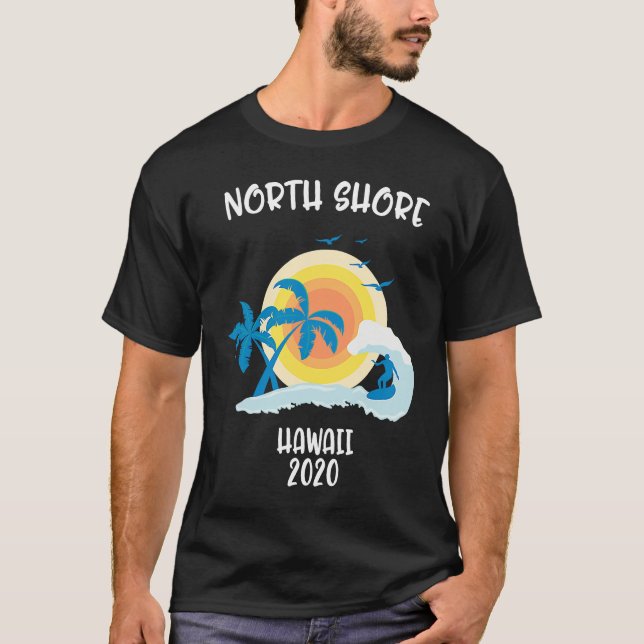North Shore Hawaii Vacation Surf Beach Family Trip T-Shirt (Front)