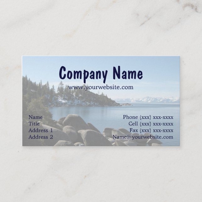 North Shore Lake Tahoe, Incline Village, Nevada Business Card (Front)