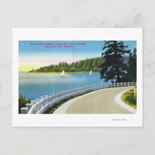North Shore Marine Drive View of Point Atkinson Postcard